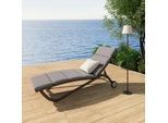 Gartenliege Otti Anthrazit/Grau