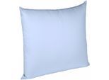 Kissenbezug FLEURESSE "Colours Mako Satin, 100% Baumwolle, mit Reißverschluss", blau (bleu), B:40cm L:40cm, Mako-Satin, Mako-Satin, Kissenbezüge, Kissenbezug, Mako Satin, glänzend, glatt, Premium Qualität