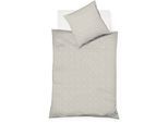 Bettwäsche FLEURESSE "Rio", beige, B/L: 155cm x 220cm, 1 Stk., 1 Stk., Seersucker, B/L: 80cm x 80cm, 2 Stk., Seersucker, Obermaterial: 100% Baumwolle, Bettwäsche, Bettwäsche, Seersucker 100% Baumwolle, bügelfrei, atmungsaktiv, OEKO-TEX