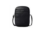 Umhängetasche CALVIN KLEIN "EMBLEM AOP EMBOSS SLIM REPORTER", Mädchen, Gr. B/H/T: 11cm x 17cm x 5cm, schwarz, Lederimitat, Taschen Umhängetasche, Schultertasche, Mini Bag mit CK-Logoschriftzug