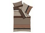 Bettwäsche KAEPPEL "Imperial", terra, B/L: 155cm x 220cm, 1 Stk., 1 Stk., Mako-Satin, B/L: 80cm x 80cm, 2 Stk., Mako-Satin, Obermaterial: 100% Baumwolle, Bettwäsche, Bettwäsche