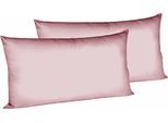 Kissenbezüge FLEURESSE "Colours", rosa (dunkel rosa), B:40cm L:80cm, Interlock-Jersey, Obermaterial: 100% Baumwolle, Kissenbezüge, edler, bügelfreier Interlock-Jersey aus 100% Baumwolle