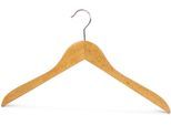 Kleiderbügel MAWA "Business", beige (natur), B:45cm H:23cm T:1,4cm, Buchenholz, Kleiderbügel, Kleiderbügel, körpergeformt