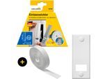 Einlass-Gurtwickler SCHELLENBERG "Unterputz, inkl. Abdeckplatte weiß und Rollladengurt in grau oder weiß", weiß, 1 Stk., Gurtwickler, 10,5 cm Lochabstand für das Rollladensystem Maxi
