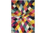 Teppich FLAIR RUGS "Rhumba", bunt (multi), B:200cm H:10mm L:290cm, Polypropylen, Teppiche, Teppich, fußbodenheizungsgeeignet, strapazierfähig, buntes Muster, Rauten