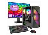 GAMEMAX Gaming-PC-Komplettsystem "MegaDeal Striker 2748 AMD Ryzen 5 5500 16GB 480GB SSD RTX 5050", Energieeffizienz: E (A-G), schwarz, Microsoft Windows 11 Home (64 Bit), 16 GB RAM 480 GB SSD, Computer_Komplettsysteme, Windows 11 + MSI PRO MP2412 Monitor 60cm (24")
