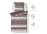 Bettwäsche FLEURESSE "Aspen", braun, B/L: 155cm x 220cm, 1 Stk., 1 Stk., Feinbiber, B/L: 80cm x 80cm, 2 Stk., Feinbiber, Obermaterial: 100% Baumwolle, Bettwäsche, Bettwäsche, Feinbiber mit Karo