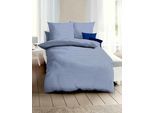 Bettwäsche KAEPPEL "Vichy Karo", blau, B/L: 135cm x 200cm, 1 Stk., 1 Stk., Feinbiber, B/L: 80cm x 80cm, 2 Stk., Feinbiber, Obermaterial: 100% Baumwolle, Bettwäsche, Bettwäsche, mit Karomuster