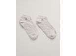 Sneakersocken GANT, Herren, Gr. 40-42, grau (light grau melange), Baumwollmischung, Socken Sneakersocken