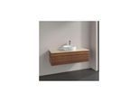 Villeroy und Boch Antao Waschtisch-Unterschrank L32013HM mit Beleuchtung, 1 Auszug, 1200 x 360 x 500 mm, Front ohne Struktur, Warm Walnut / Botticino