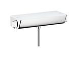 hansgrohe Ecostat Select Brausethermostat 13161400 weiss chrom, ESG Glasablage
