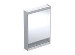 Geberit One Spiegelschrank 505831001 60x90x15cm, mit Nische, 1 Tür, Anschlag rechts, Aluminium eloxiert