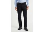 Chinohose OLYMP "HOUSTON", Herren, Gr. 36, Länge 34, schwarz (marine), Web, Obermaterial: 67% Baumwolle, 24% Lyocell, 7% Polyester, 2% Elasthan, unifarben, lang, Hosen Chinohose, modern fit