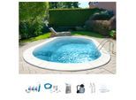 Ovalpool MY POOL BWT "PREMIUM mit sandfarbener Innenfolie", beige (weiß, sand), B:360cm H:120cm L:623cm, Schwimmbecken, Ovalpool, Höhe 120 cm, in verschiedenen Größen