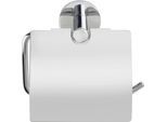 Toilettenpapierhalter WENKO "UV-Loc Isera", grau (chromfarben), B:13,5cm H:13cm L:7cm, Zinkdruckguss, Toilettenpapierhalter, Toilettenpapierhalter, Befestigen ohne Bohren