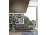 3-Sitzer CALIA ITALIA "Toby Wing, 208 cm breit, Designsofa, hochwertige Verarbeitungsdetails", grau (tortora quebec), B:208cm H:90cm T:113cm, Synthetische Faser (100% Polyester), Sofas, 3-Sitzer, inkl. Sitztiefenverstellung und Armteilfunktion, Füße in Schwarz matt
