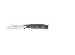 Gemüsemesser RÖSLE "WOLFGREY, 9 cm, Griff Pakka", silberfarben, Klingenlänge 9cm, X50 CrMoV15 Klingenstahl, Kochmesser, Gemüsemesser