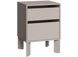 Nachtkommode FORTE "Tahoe Nachtkommode, grifflos, 2 Schubkästen", kashmir beige, B:48,2cm H:66,7cm T:41,4cm, Spanplatte, Sideboards, Nachtkommode, B/H/T 48,2/66,7/41,4 cm