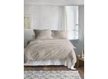 Bettwäsche IRISETTE "Lotus 8521", beige (natur), B/L: 140cm x 200cm, 1 Stk., 1 Stk., Linon, B/L: 90cm x 70cm, 2 Stk., Linon, Obermaterial: 100% Lyocell, Bettwäsche, Bettwäsche