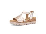 Plateausandaletten GABOR "Plateau Sandale", Damen, Gr. 38, gold, Schuhe