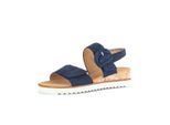 Plateausandaletten GABOR "Plateau Sandale", Damen, Gr. 40, blau, Schuhe
