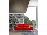 3-Sitzer CALIA ITALIA "Toby Wing, 208 cm breit, Designsofa, hochwertige Verarbeitungsdetails", rot (rosso mario), B:208cm H:90cm T:113cm, Mikrofaser mit Nubuk Optik (100% Polyester), Sofas, 3-Sitzer, inkl. Sitztiefenverstellung und Armteilfunktion, Füße in Schwarz matt