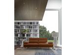 3-Sitzer CALIA ITALIA "Toby Wing, 208 cm breit, Designsofa, hochwertige Verarbeitungsdetails", braun (cuoio antares), B:208cm H:90cm T:113cm, Leder ANTARES (100% Leder), Sofas, 3-Sitzer, inkl. Sitztiefenverstellung und Armteilfunktion, Füße in Schwarz matt