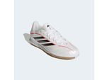 Fußballschuh ADIDAS PERFORMANCE "COPA PURE IV CLUB INDOOR KIDS", Mädchen, Gr. 32, weiß (zero metallic, core schwarz, lucid rot), Synthetik, Schuhe Fußballschuh, für Hallenboden, für Kinder & Jugendliche