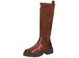 Stiefel CAPRICE "Caprice Stiefel Leder/Textil", Damen, Gr. 41, braun (cognac), Leder, Textil, Schuhe Stiefel