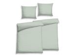 Bettwäsche FLORELLA "UNI schilf DECADE Edel-Satin, 100% Baumwolle", grün (schilf), B/L: 140cm x 200cm, 2 Stk., 2 Stk., Satin, B/L: 70cm x 90cm, Satin, Obermaterial: 100% Baumwolle CO., Bettwäsche, Bettwäsche