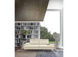 3-Sitzer CALIA ITALIA "Toby Wing, 208 cm breit, Designsofa, hochwertige Verarbeitungsdetails", weiß (avorio mario), B:208cm H:90cm T:113cm, Mikrofaser mit Nubuk Optik (100% Polyester), Sofas, 3-Sitzer, inkl. Sitztiefenverstellung und Armteilfunktion, Füße in Schwarz matt