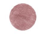 Ayyildiz Hochflorteppich Fluffy 3500 Rosa, Rosa, Textil, Uni, rund, Oeko-Tex® Standard 100, für Fußbodenheizung geeignet, schmutzabweisend, Hausstauballergiker lichtunempfindlich, antistatisch, pflegeleicht, strapazierfähig, leicht zusammenrollbar, Teppiche & Böden, Teppiche, Hochflorteppiche & Shaggys