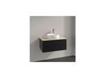 Villeroy und Boch Antao Waschtisch-Unterschrank K19153PD 80x36x50cm, Hahnloch, Waschbeckenplattenfarbe botticino, black matt lacquer