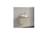 Villeroy und Boch Antao Waschtisch-Unterschrank K18051HJ 60x36x50cm, Hahnloch, Waschbeckenplattenfarbe honey oak, silk grey matt lacquer