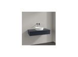 Villeroy und Boch Antao Waschtisch-Unterschrank L09110HG mit Beleuchtung, 1 Auszug, 1000 x 190 x 500 mm, Front mit Struktur, Midnight Blue Matt Lacquer / Midnight Blue Matt Lacquer