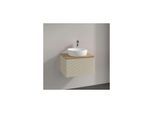 Villeroy und Boch Antao Waschtisch-Unterschrank L29151HJ mit Beleuchtung, 1 Auszug, 600 x 360 x 500 mm, Front mit Struktur, Silk Grey Matt Lacquer / Honey Oak