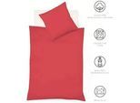 Bettwäsche FLEURESSE "Provence in Gr. 135x200, 155x220 oder 200x200 cm", rot (kirsche), B/L: 155cm x 200cm, 1 Stk., 1 Stk., Halbleinen, B/L: 80cm x 80cm, 2 Stk., Halbleinen, Obermaterial: 50% Baumwolle, 50% Leinen, Bettwäsche, Bettwäsche, Halbleinen, 50% Baumwolle, 50% Leinen, Gr. 135x200, 155x220, 200x200cm