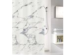 Duschvorhang KLEINE WOLKE "Marble", grau (anthrazit), B:180cm H:180cm, Polyester, Duschvorhänge, Duschvorhang, mit Beschwerungsband