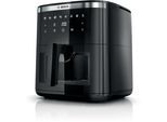BOSCH Heißluftfritteuse "XXL Air Fryer Serie 6, MAF671C0, 7,1 l, Fenster, 7 Programme", schwarz, B:30,9cm H:31,4cm, Fritteusen, Innenlicht, Schüttelalarm, Korb spülm.geeignet, Heißluftfritteuse
