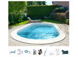 Ovalpool MY POOL BWT "PREMIUM mit sandfarbener Innenfolie", beige (weiß, sand), B:360cm H:120cm L:623cm, Schwimmbecken, Ovalpool, Höhe 120 cm, in verschiedenen Größen