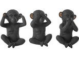 Dekofigur OTTO HOME "Affen", schwarz, B:13cm H:18cm T:12cm, Polyresin (Kunststein), Dekofiguren, Dekofigur