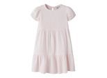 Tunikakleid NAME IT "NMFJASMIN SS DRESS NOOS", Mädchen, Gr. 128, N-Gr, cradle pink, Web, Obermaterial: 100% Baumwolle, normal Midi, Rundhals, Kleider Tunikakleid, Baumwolle - Musselin, mit Volant