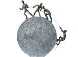 Dekofigur CASABLANCA BY GILDE "Skulptur Lifting", braun (bronzefarben), B:32cm H:36cm T:5cm, Polyresin, Dekofiguren, Dekofigur, Dekoobjekt, Höhe 36 cm, mit Spruchanhänger, Wohnzimmer
