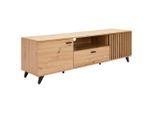 Mid.you Lowboard Oslo, Schwarz, Eiche, Metall, Holzwerkstoff, 1 Schublade(n) Schubladen, 170x40x49 cm, Bsci, Wohnzimmer, Wohnwände, Lowboards