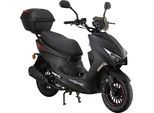 Motorroller ALPHA MOTORS "Speedstar FI", schwarz (mattschwarz, schwarz), Motorroller, 25 km/h, mit Lenkerschloss, B:68cm H:105cm L:183cm