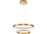 NOVA LUCE LED-Hängeleuchte "PRESTON", gold, 2, Ø 60cm H: 120cm, 1 Stk., Leuchten