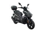 Motorroller GT UNION "Matador A7, 125 ccm, 85 km/h", schwarz (mattschwarz, schwarz), Motorroller, mit Topcase, 85 km/h, B:74,4cm H:110cm L:190,7cm