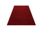 Ayyildiz , Rot , Textil , Uni , rechteckig , 240x340 cm , Oeko-Tex® Standard 100 , für Fußbodenheizung geeignet, schmutzabweisend, für Hausstauballergiker geeignet, lichtunempfindlich, antistatisch, pflegeleicht, strapazierfähig, leicht zusammenrollbar ,