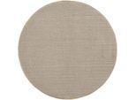 Ayyildiz , Beige , Textil , Uni , rund , Oeko-Tex® Standard 100 , pflegeleicht , Teppiche & Böden, Teppiche, Webteppiche