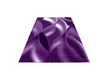 Ayyildiz , Lila, Weiß , Textil , Wellen , rechteckig , 80x300 cm , Oeko-Tex® Standard 100 , für Fußbodenheizung geeignet, schmutzabweisend, für Hausstauballergiker geeignet, lichtunempfindlich, antistatisch, pflegeleicht, strapazierfähig, leicht zusammenrollbar , Teppiche & Böden, Teppichläufer & Vorleger
